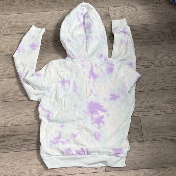 PINK Victoria's Secret Purple Tie-Dye Zip-Up Hoodie Small - Picture 4 of 7